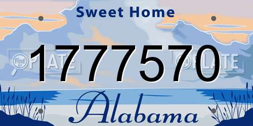 1777570 Alabama License Plate