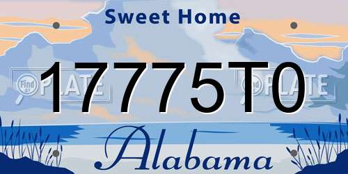17775T0 Alabama License Plate