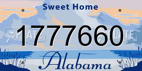 1777660 Alabama License Plate