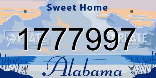 1777997 Alabama License Plate