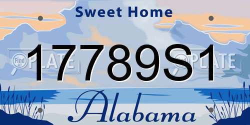 17789S1 Alabama License Plate