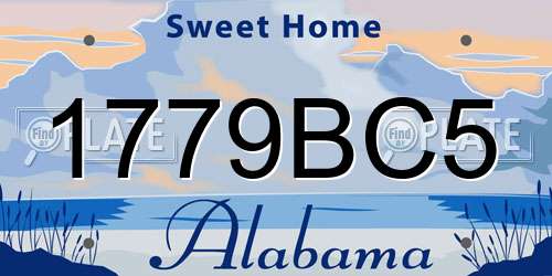 1779BC5 Alabama License Plate