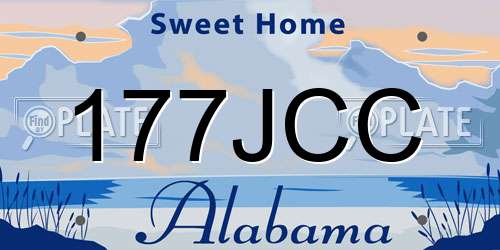 177JCC Alabama License Plate