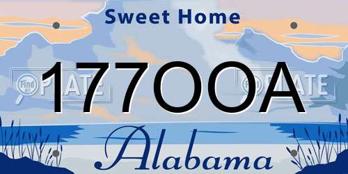 177OOA Alabama License Plate