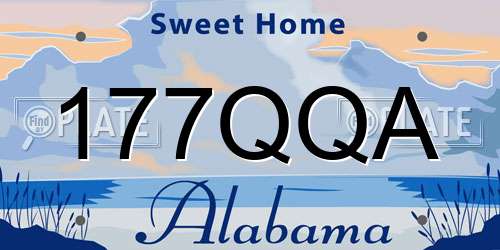 177QQA Alabama License Plate