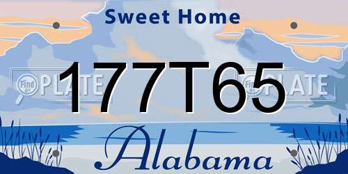 177T65 Alabama License Plate