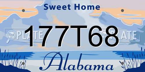 177T68 Alabama License Plate