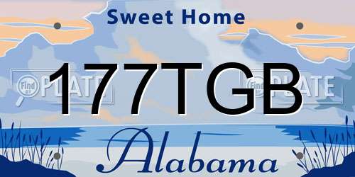 177TGB Alabama License Plate