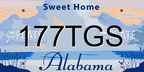 177TGS Alabama License Plate