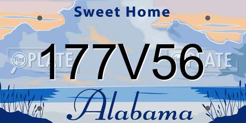 177V56 Alabama License Plate