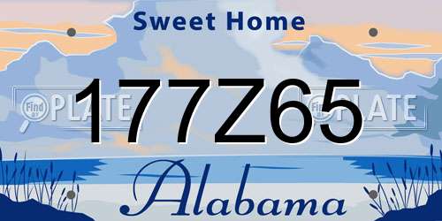 177Z65 Alabama License Plate