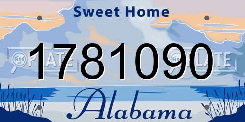 1781090 Alabama License Plate