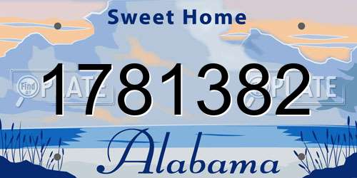 1781382 Alabama License Plate