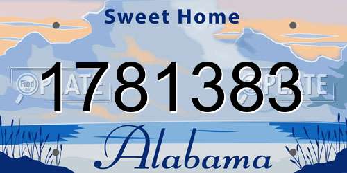 1781383 Alabama License Plate