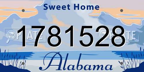 1781528 Alabama License Plate