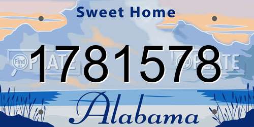 1781578 Alabama License Plate