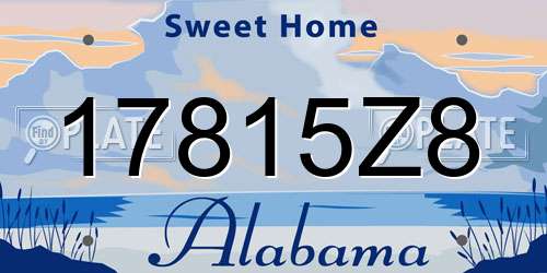 17815Z8 Alabama License Plate
