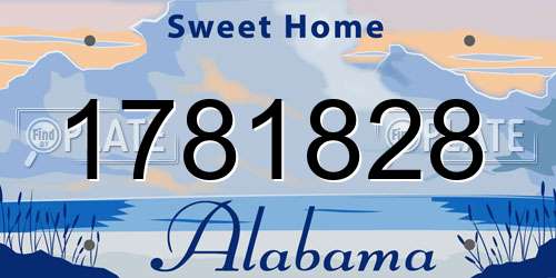 1781828 Alabama License Plate