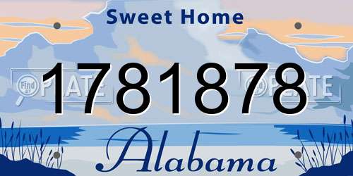1781878 Alabama License Plate
