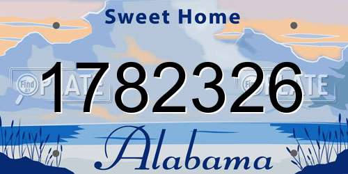 1782326 Alabama License Plate