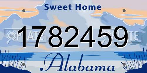 1782459 Alabama License Plate