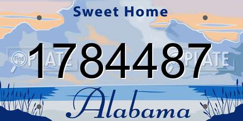 1784487 Alabama License Plate