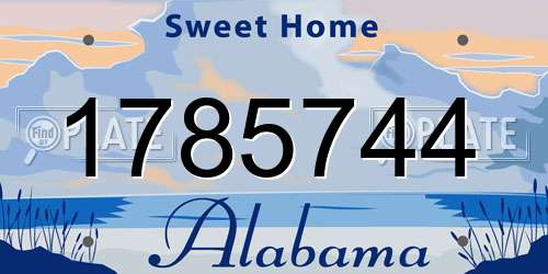1785744 Alabama License Plate