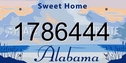 1786444 Alabama License Plate