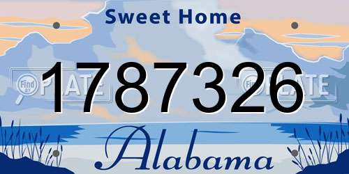 1787326 Alabama License Plate
