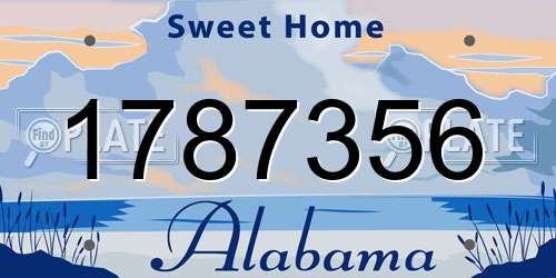 1787356 Alabama License Plate