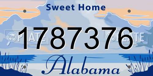 1787376 Alabama License Plate