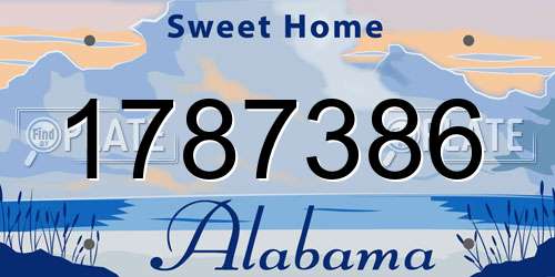 1787386 Alabama License Plate