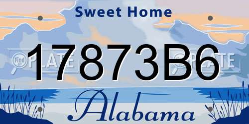17873B6 Alabama License Plate
