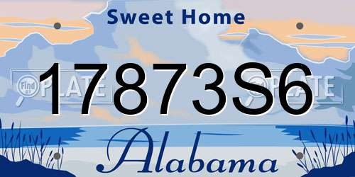 17873S6 Alabama License Plate