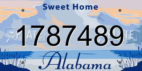 1787489 Alabama License Plate