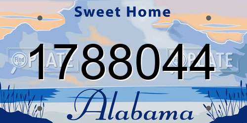 1788044 Alabama License Plate
