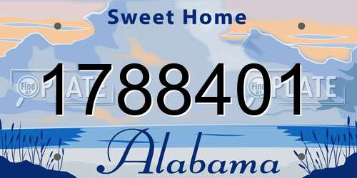 1788401 Alabama License Plate