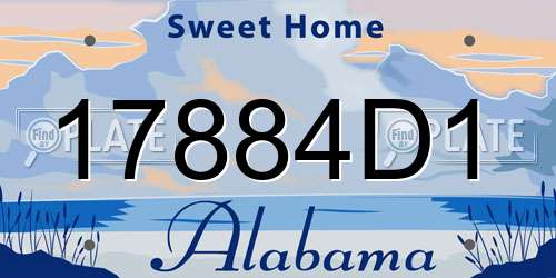 17884D1 Alabama License Plate