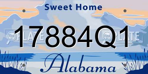 17884Q1 Alabama License Plate