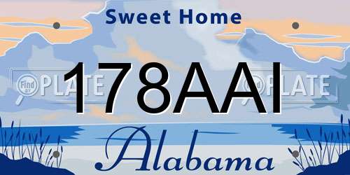178AAI Alabama License Plate