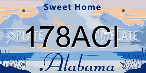 178ACI Alabama License Plate
