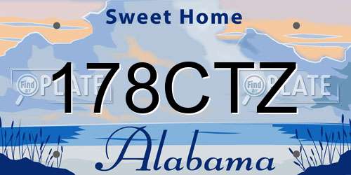 178CTZ Alabama License Plate