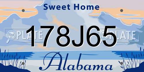 178J65 Alabama License Plate