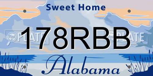 178RBB Alabama License Plate