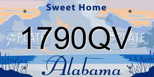 1790QV Alabama License Plate