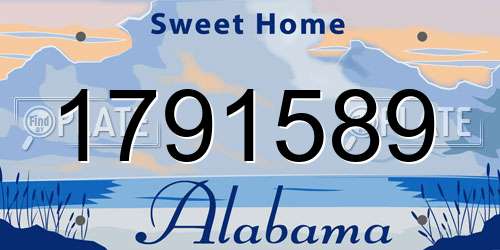 1791589 Alabama License Plate