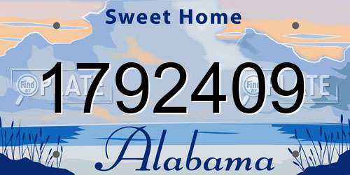 1792409 Alabama License Plate