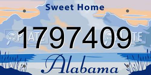 1797409 Alabama License Plate