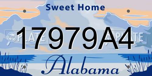 17979A4 Alabama License Plate
