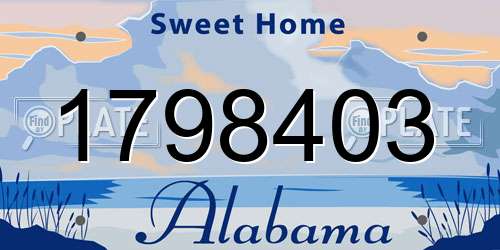 1798403 Alabama License Plate